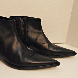 Vagabond Cassie Womens Ankle Boots Black Slant Heel Pointed Toe Black Sz 10